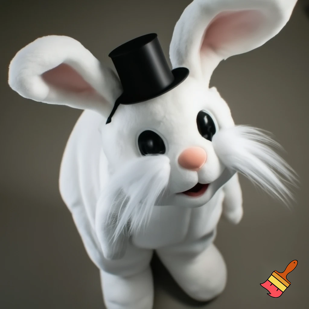 Easter bunny mascot costume top hat mascot costume magic whiskers