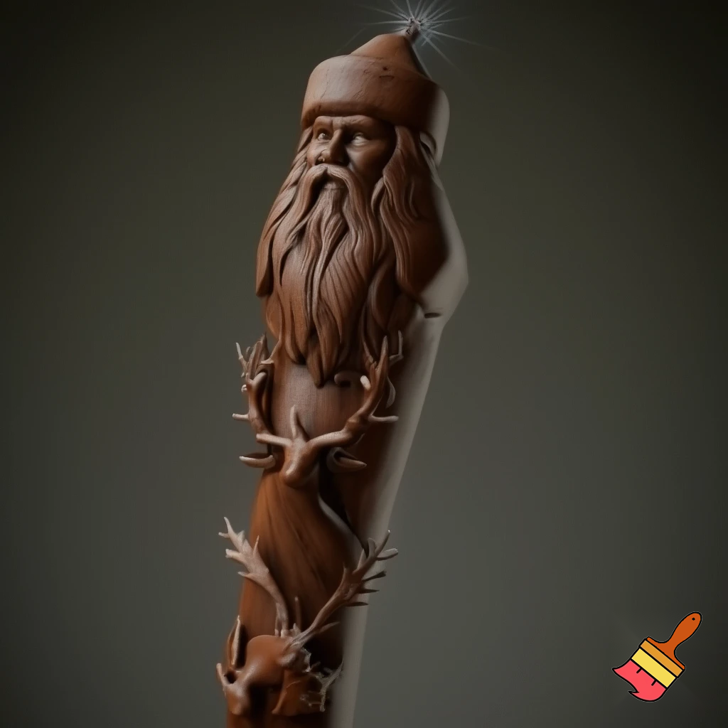Russian Santa Claus walking stick with with t reindeers magic walking stick a plastic plastic Russian Santa Claus walking stick magic walking stick