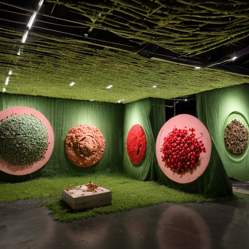 This project envisions an immersive organic landscape where strange flowers made of beeswax and colored paraffin spread throughout the space, emerging from walls, floors, and ceilings. Somewhere between a garden, a ruin, and a living organism, these sculptural forms conceal edible offerings that visitors are invited to discover and taste.
Wax masks, resembling skins in transformation, extend this universe where body, food, and landscape merge into a single entity. Inspired by the visionary world of The Garden of Earthly Delights and by post-apocalyptic imaginaries, the installation explores a future in which nature has reclaimed human spaces and transformed food into something unfamiliar, precious, and mysterious.
The exhibition becomes a territory to be explored: a sensory journey where visitors uncover hidden foods, harvest edible fragments, and take part in a collective ritual. Each discovery becomes an offering, and each act of tasting a moment of connection between imagination, memory, and the living world.