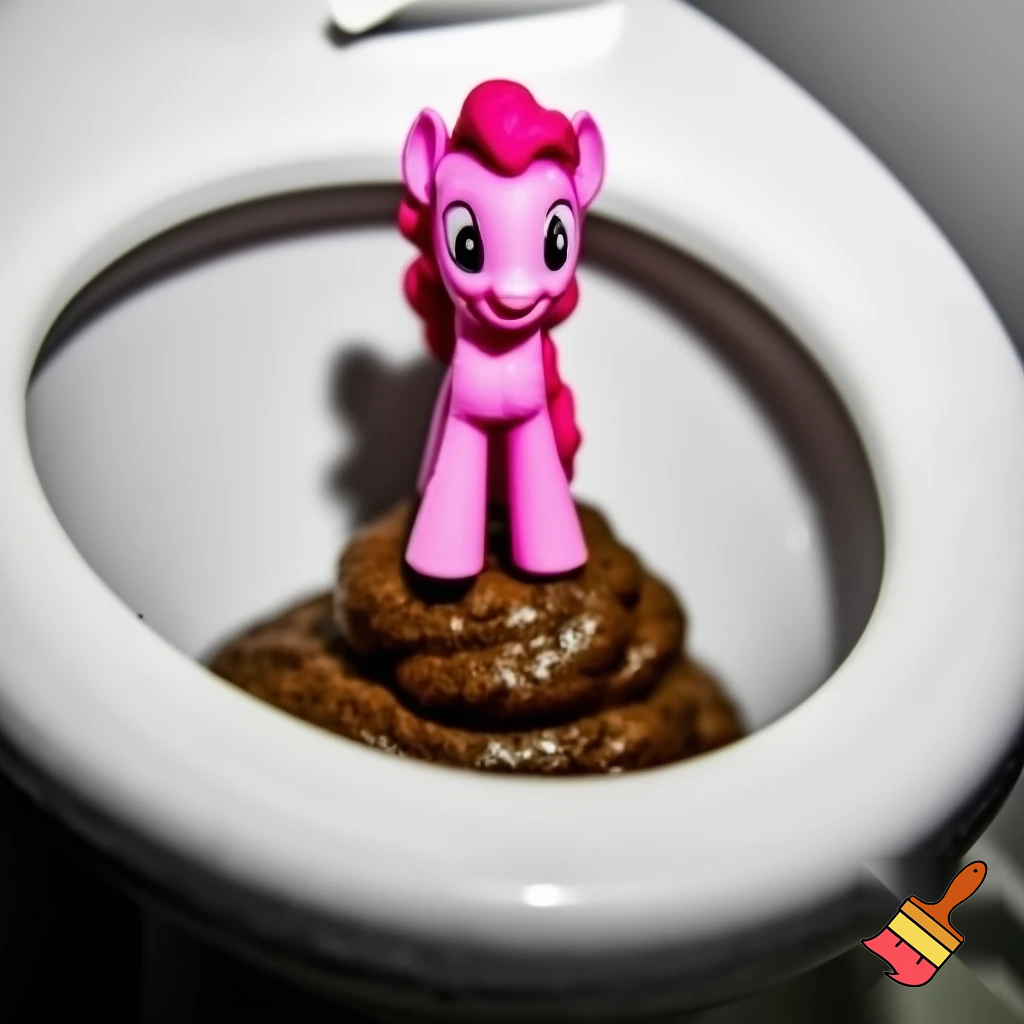  Pinkie pie toilet on poop 