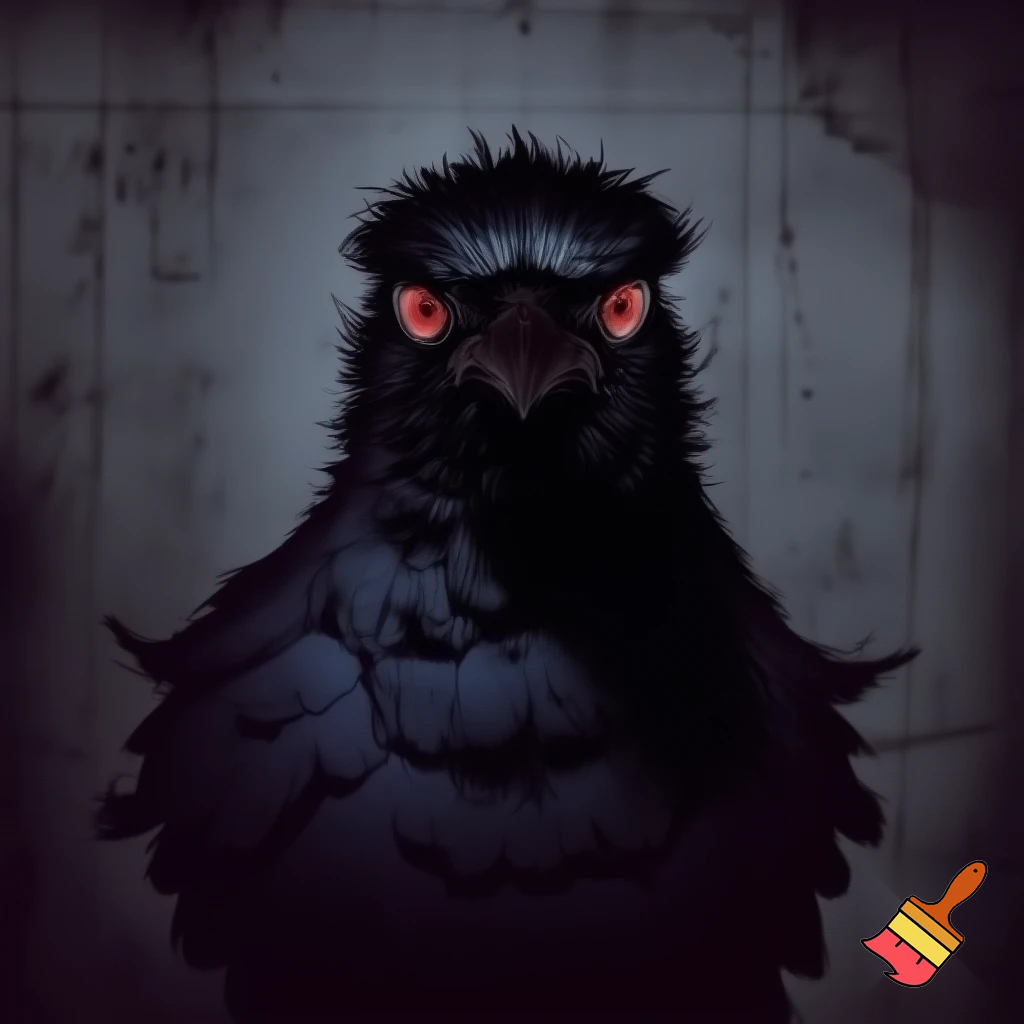 deadly, sinister, evil, mugshot Indian myna 