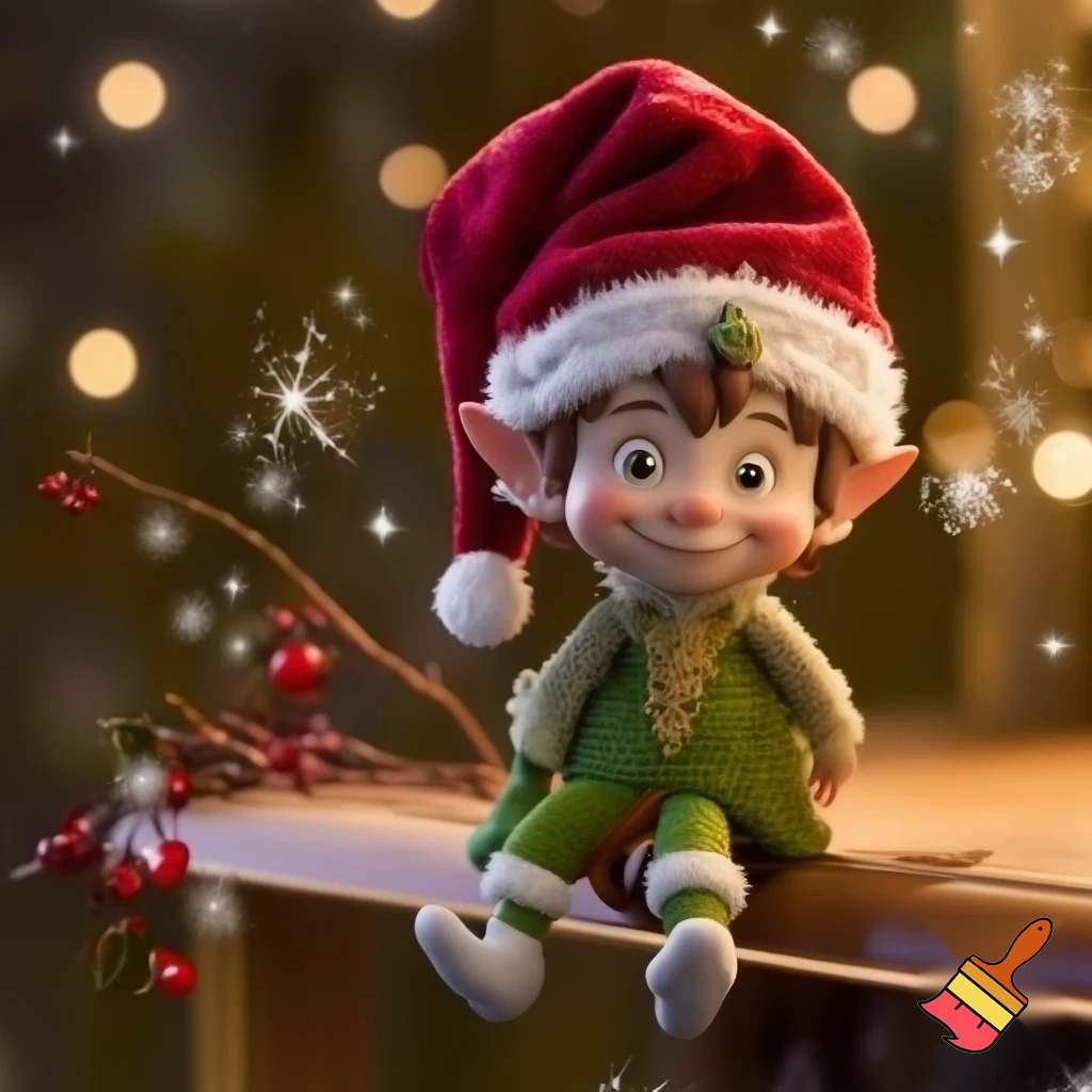 Christmas velvet hat elf on the shelf