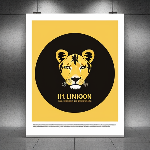  A professional announcement poster for a store. The background is bright and modern. In the center, there is a stylized logo of a majestic lion. Big bold text in Russian: "МАГАЗИН ЛОВИ МОМЕНТ". Below it, clear text: "ЗАКРЫТ ПО ТЕХНИЧЕСКИМ ПРИЧИНАМ". At the bottom: "Приносим извинения за неудобства". Clean typography, high contrast, yellow and black color scheme.