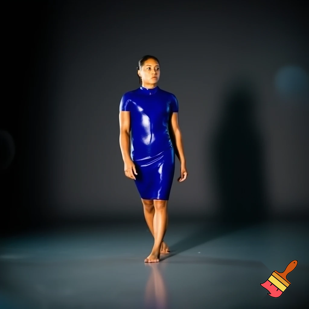 Trinity Rodman wearing a latex dress 