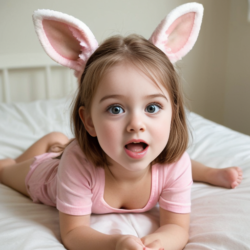 downut little girl pink with bunns