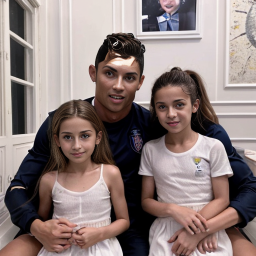 Georgina Rodriguez and Cristiano Ronaldo have 5 kids a 14 year old son Ronaldo Jr who play in the academy and have 7 year old twins eva and mateo and have a 7 year old daughter alana a 2 year old daughter bella but her twin brother angel died in 2022 and they live in a mansion in Portugal and spoke english and Spanish and Portuguese and Georgina Rodriguez is in Paris in a fashion show and Ronaldo Jr and Alana and eva and mateo and Cristiano Ronaldo and bella is supporting Georgina 