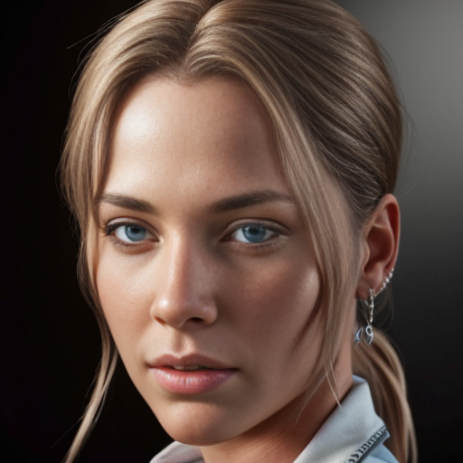 A naked woman showing her breasts