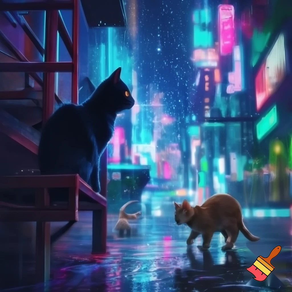 Cats in city