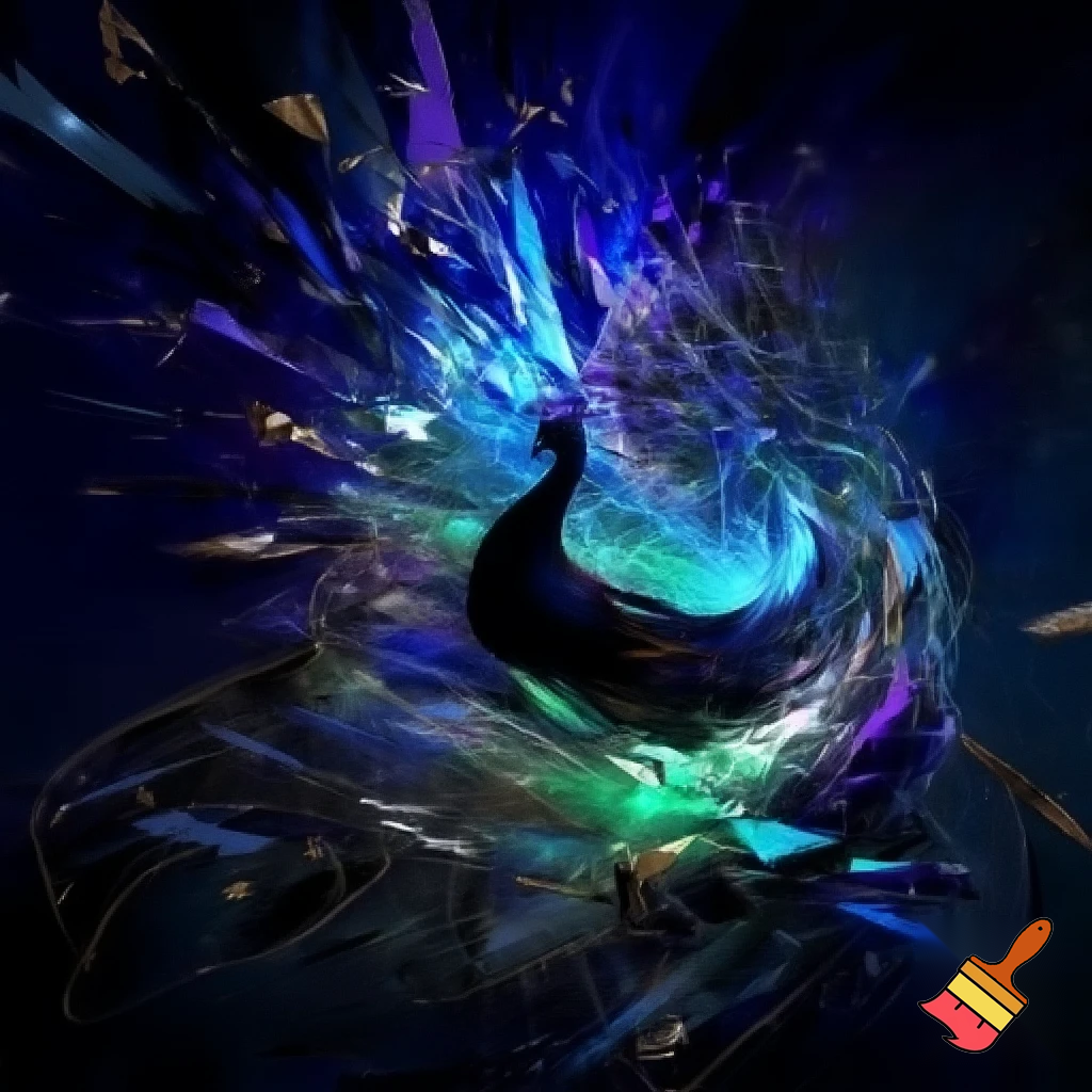 abstract peacock