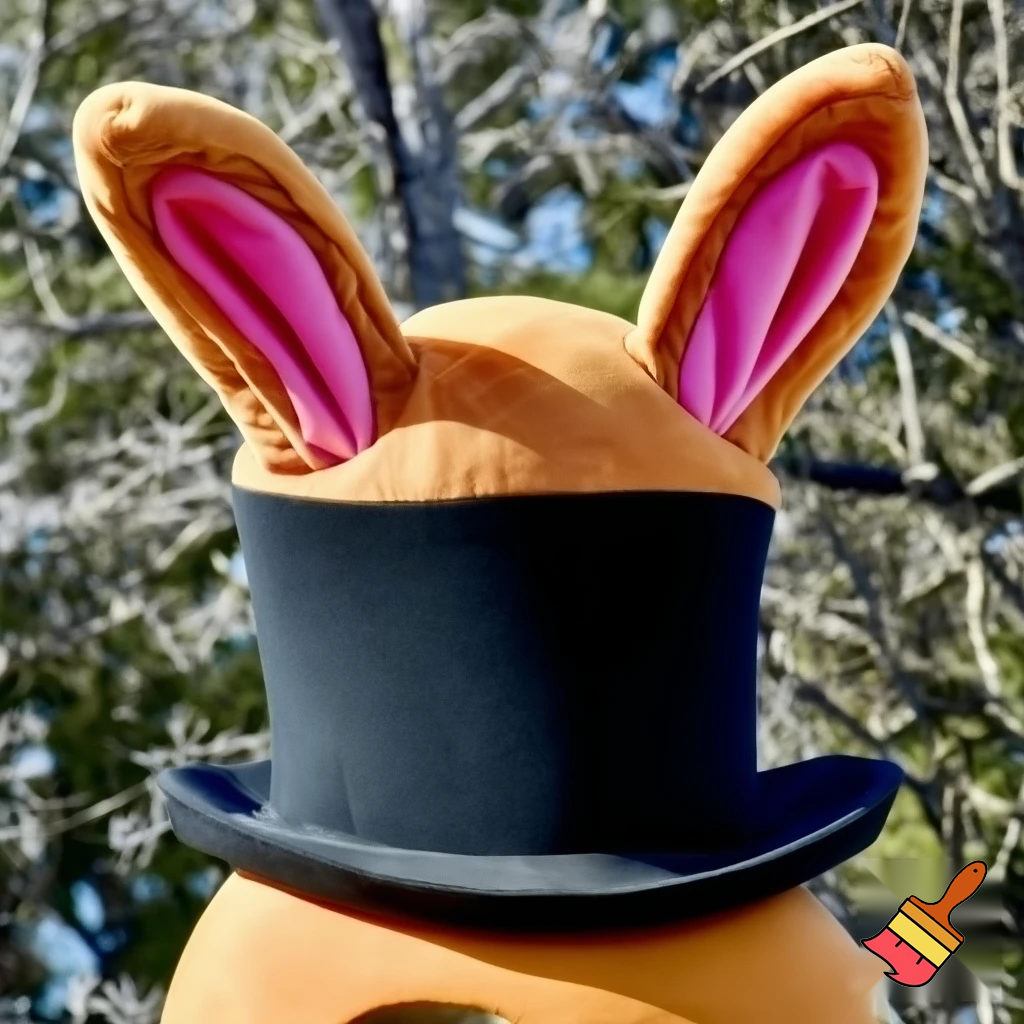 Easter bunny mascot costume top hat🚪