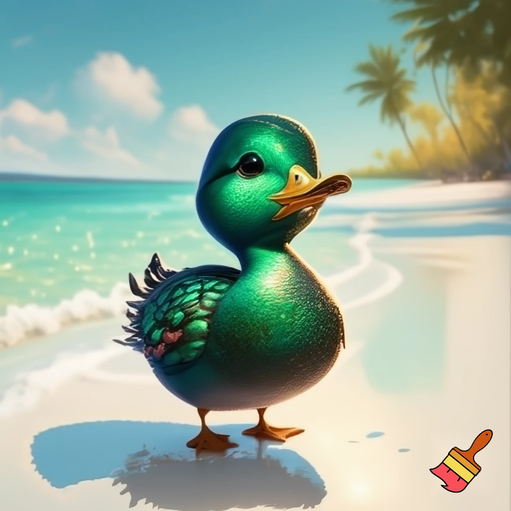 pato de boracha verde