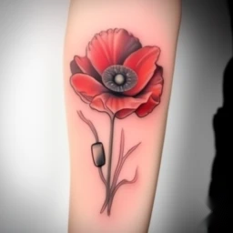 august birth flower tattoo