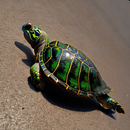 make an image of a red eared slider turtle 
