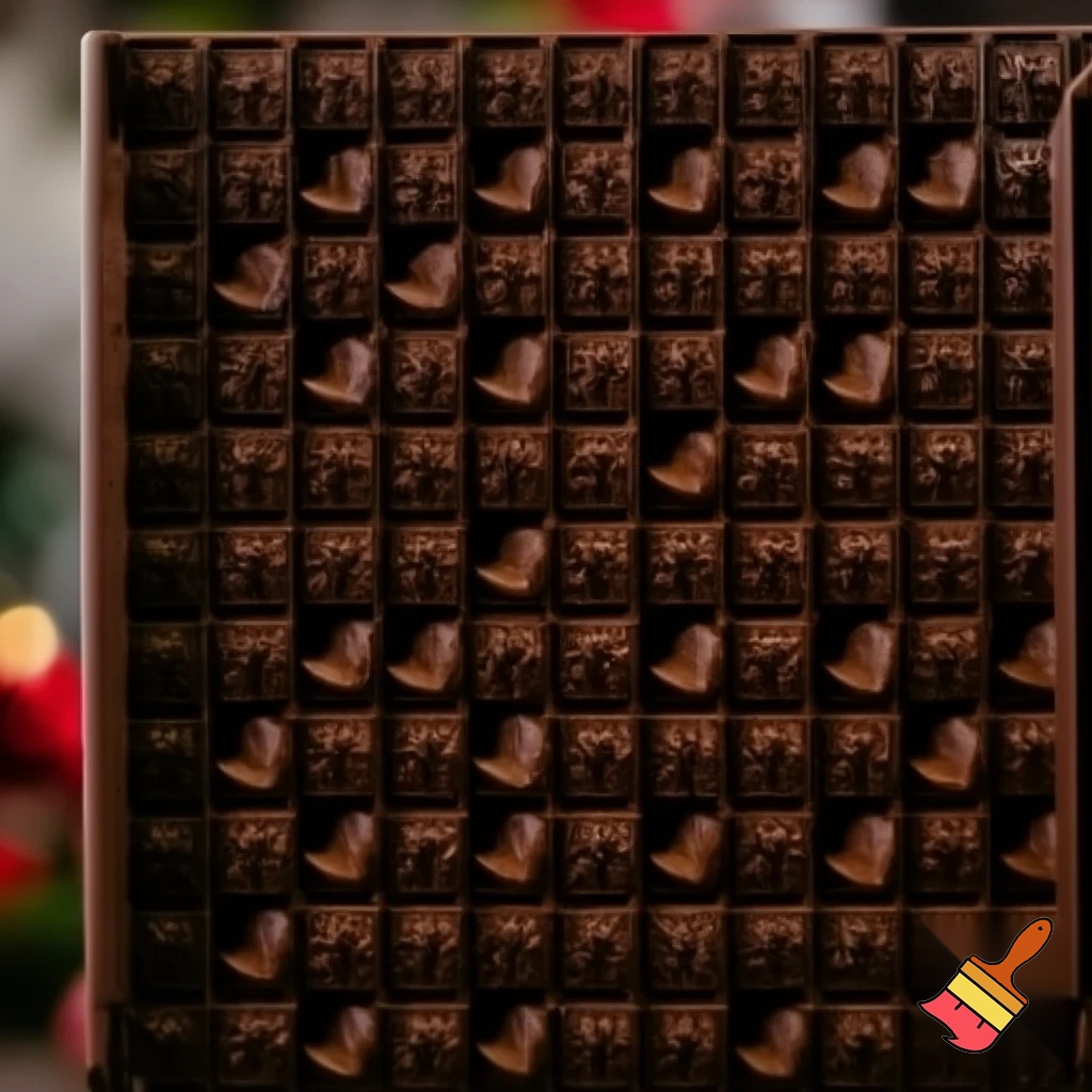 Chocolate calendar open calendar open calendar