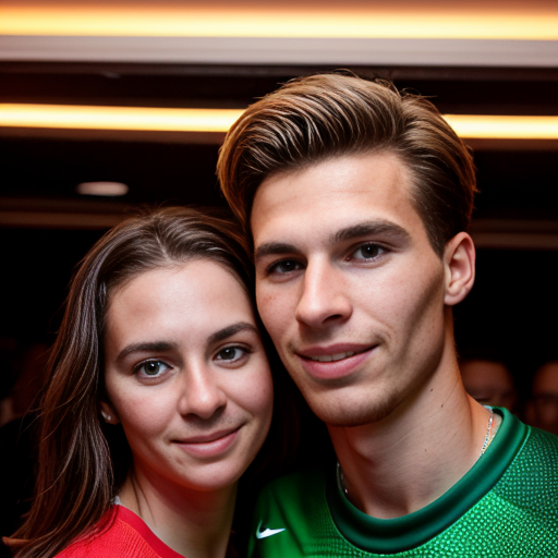 Goretzka and Vanessa at the club 