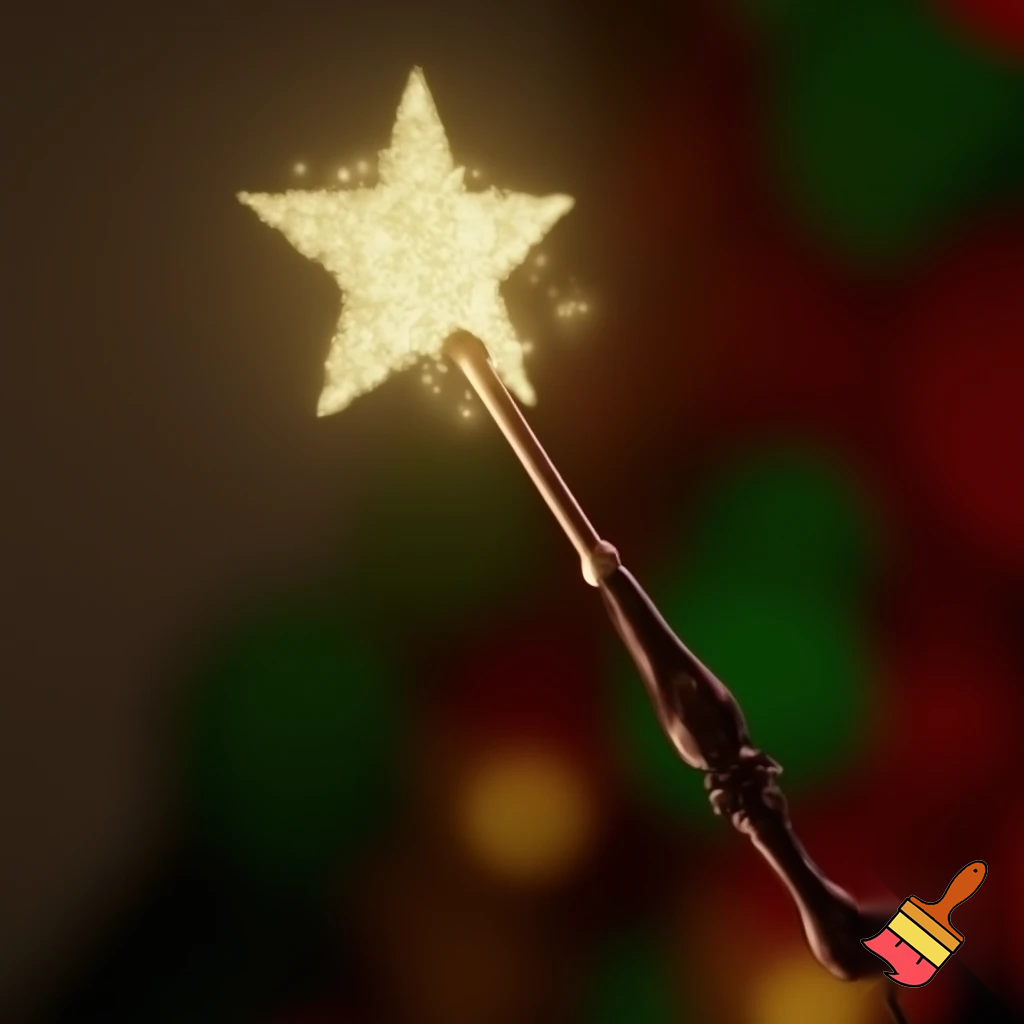 A star Christmas star want magic wand💫