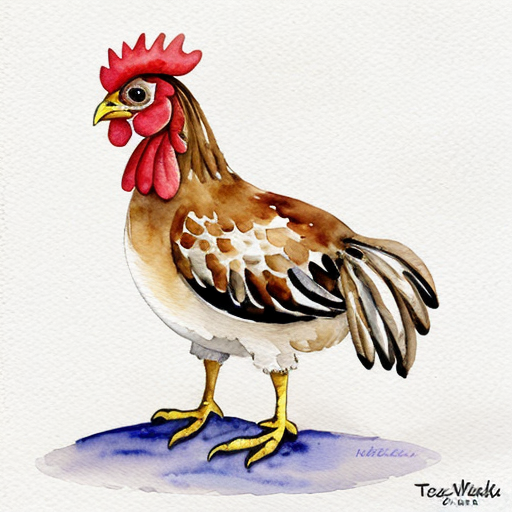 A cartoon chicken