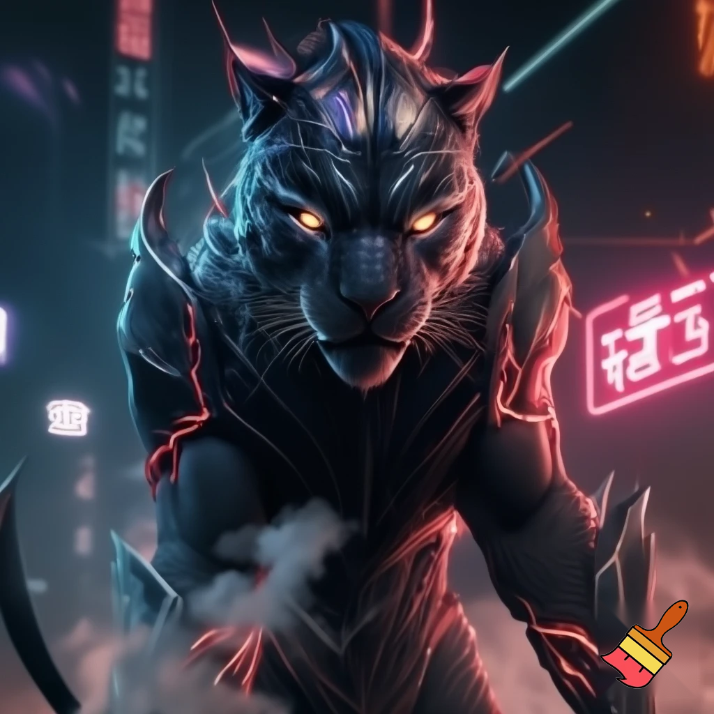 Make a kpop demon hunters style cougar 
