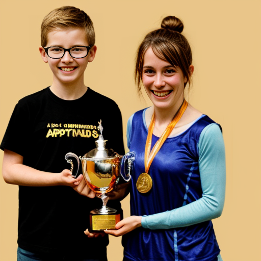 inside out style happy proud gold holding trophy one person gold