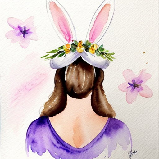  Purple and white Easter bunny headband top hat headband with gold