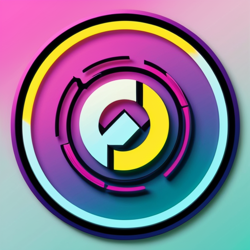 Modern circular gaming logo, text “VARNYXOR” in futuristic font, bright neon color palette (cyan, magenta, yellow), clean minimal design, smooth gradient background, no aggressive character, simple and aesthetic, high contrast, sharp edges, vector art, profile picture ready
