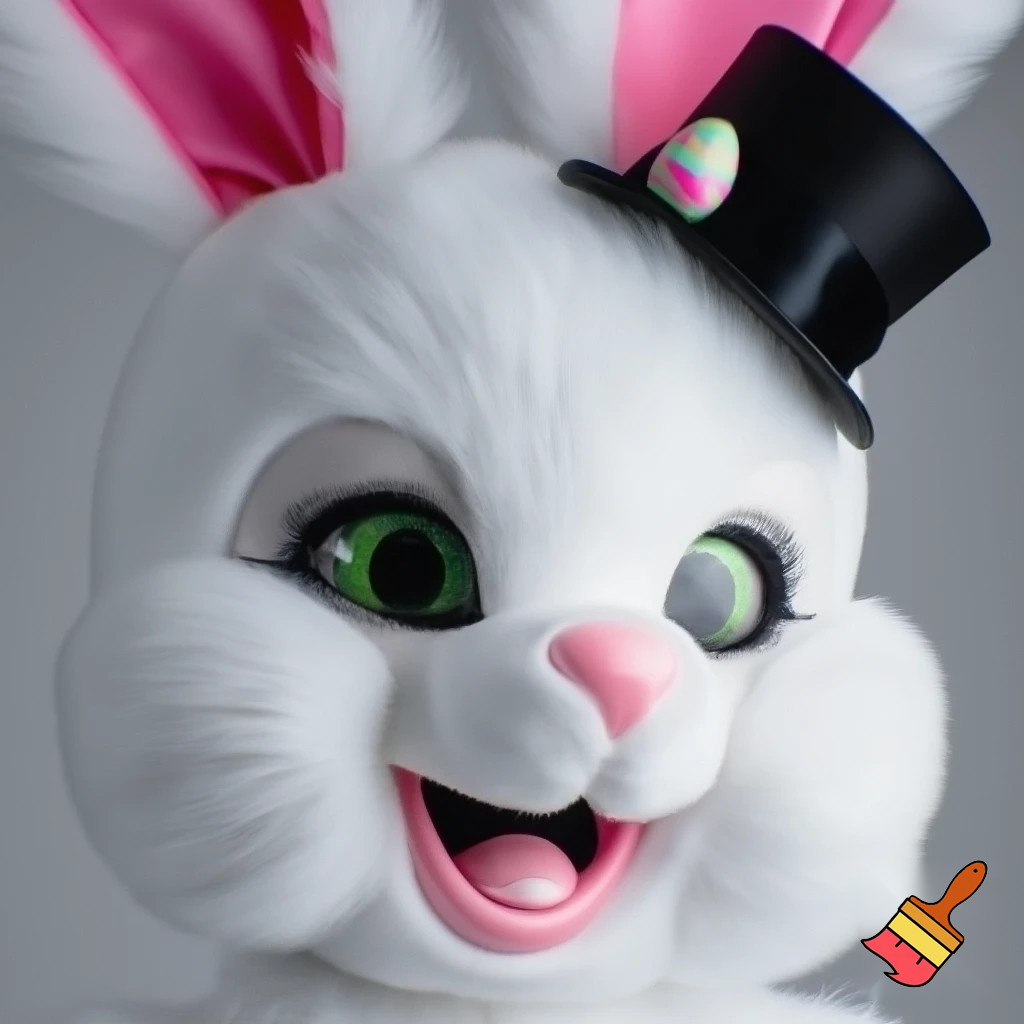 Mascot costume, Easter bunny top hat special top hat