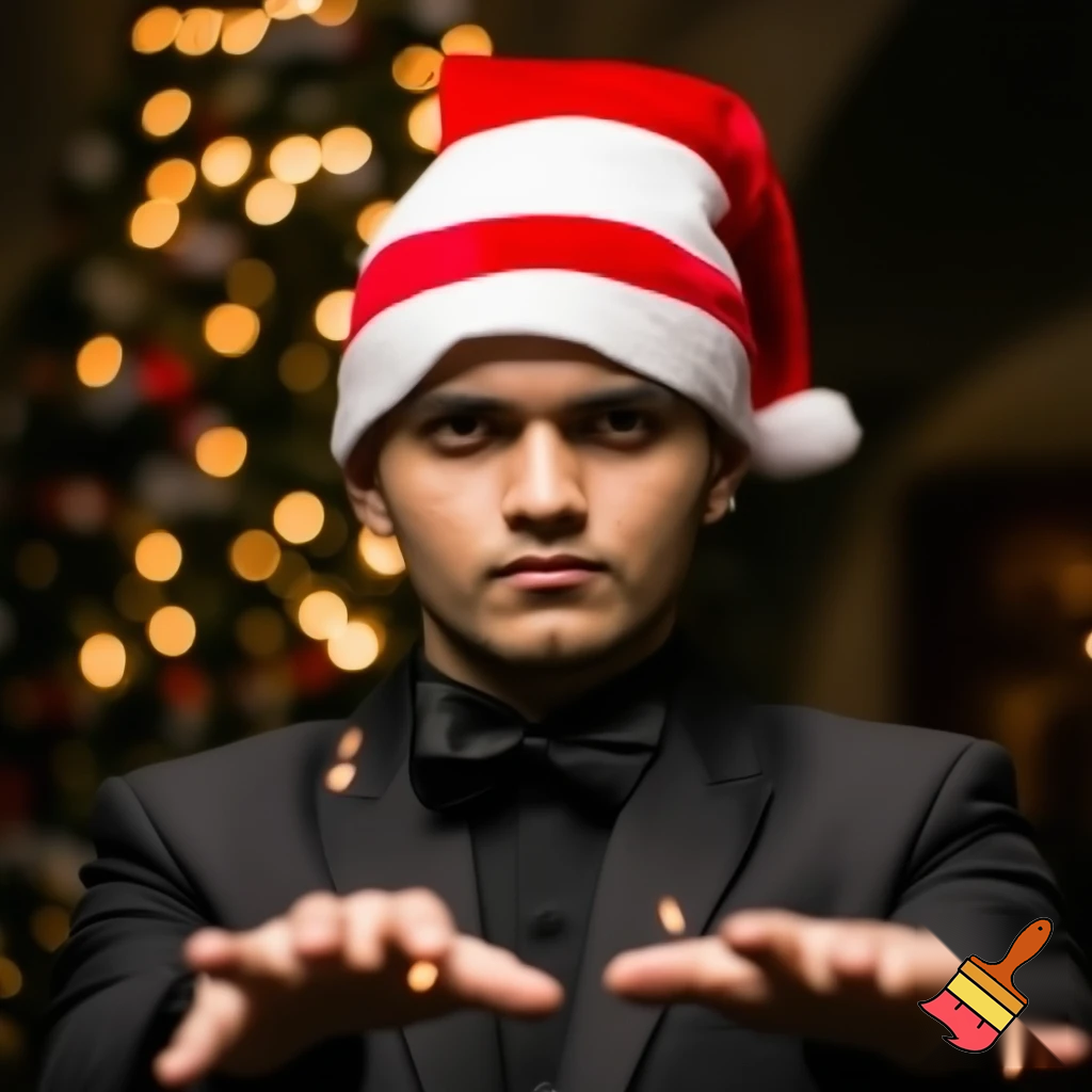 Magicians a real magician Christmas hat