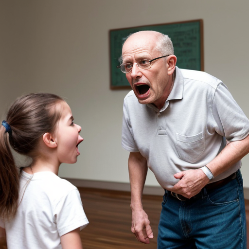 old man yelling at little white girl
