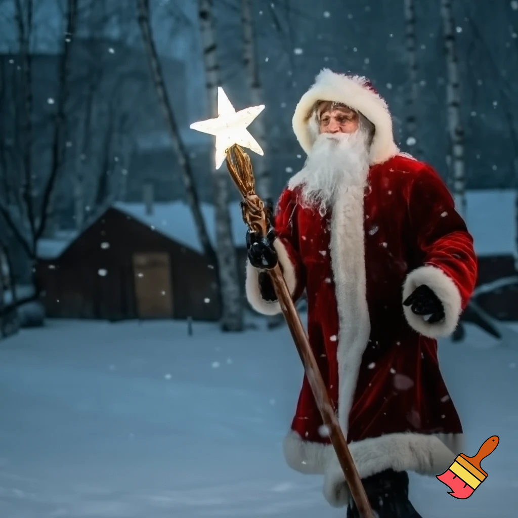 The Russia, Santa Santa Claus, the real Santa Claus walking stick star