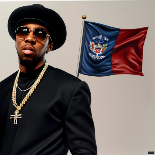 charile kirk with a p diddy flag