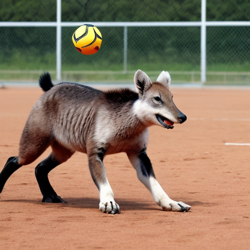 generate a photo of an animal playing a sport