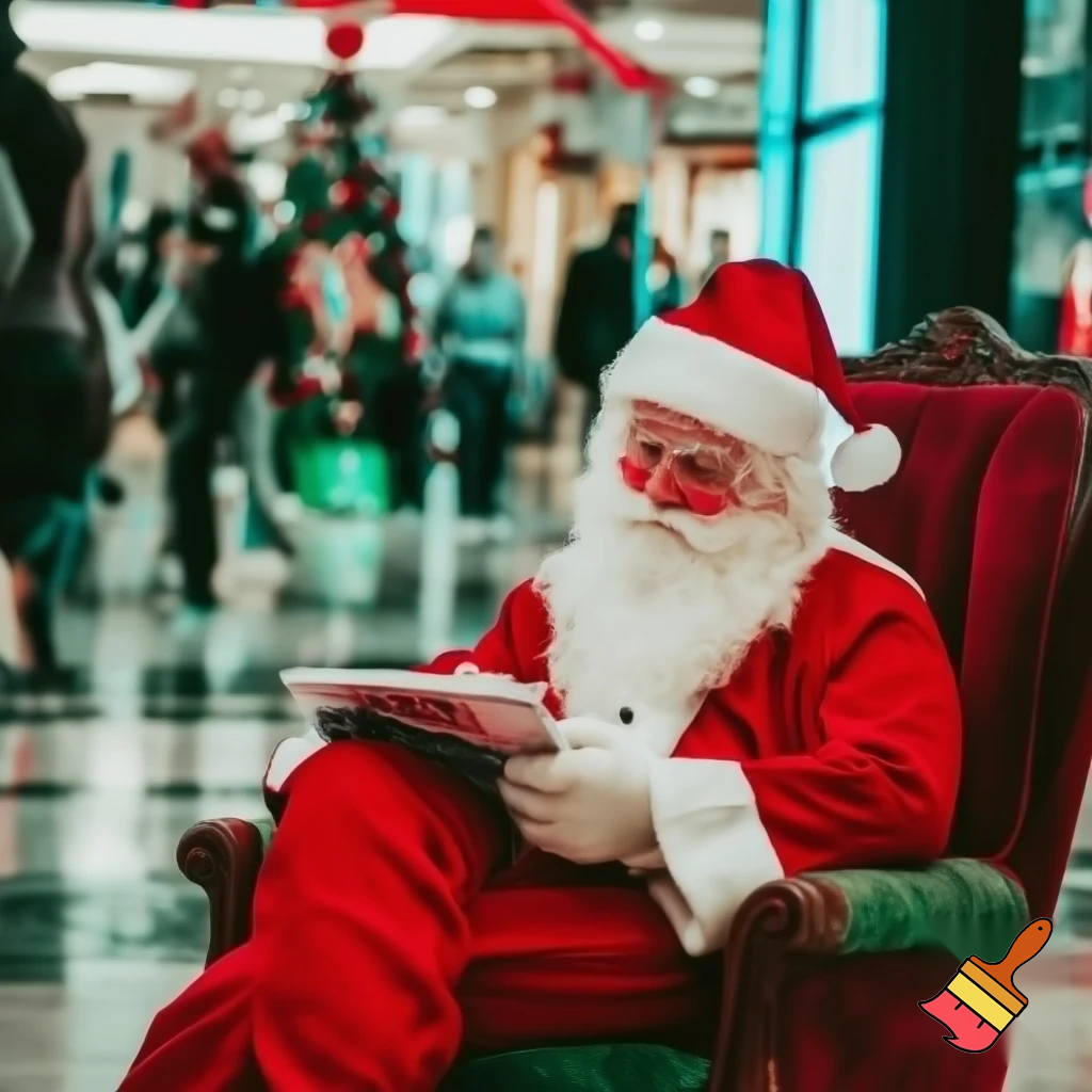 Santa Claus chair shopping Centre