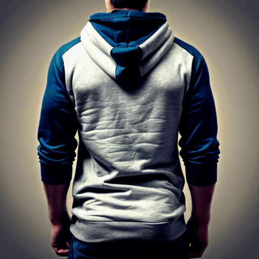 Stylish boy with hoody back pose