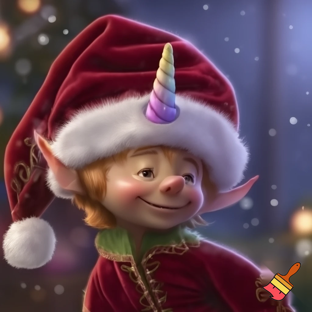 Unicorn hat Christmas elf on the shelf hat Santa Claus hat velvet