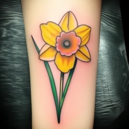 march birth flower tattoo