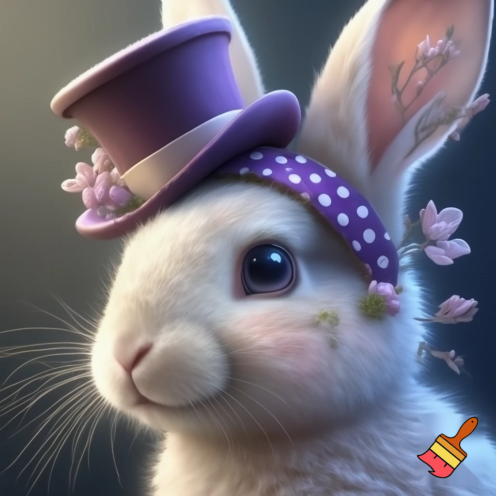 Easter bunny top hat headband, purple and white East easter bunny top hat headband, purple and white