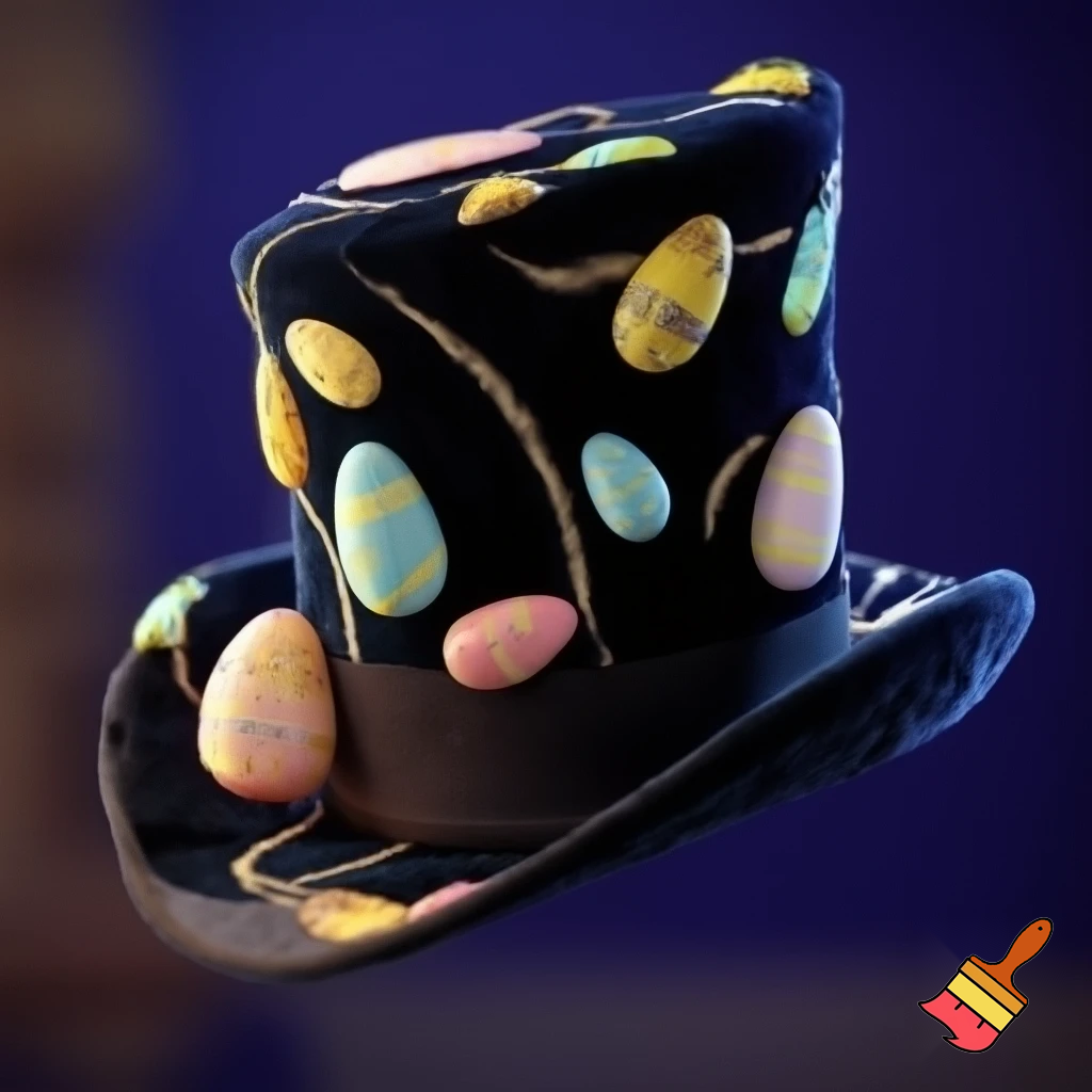 Willy Wonka top hat velvet black and velvet Willy Wonka patterns Easter pattern velvet fabric