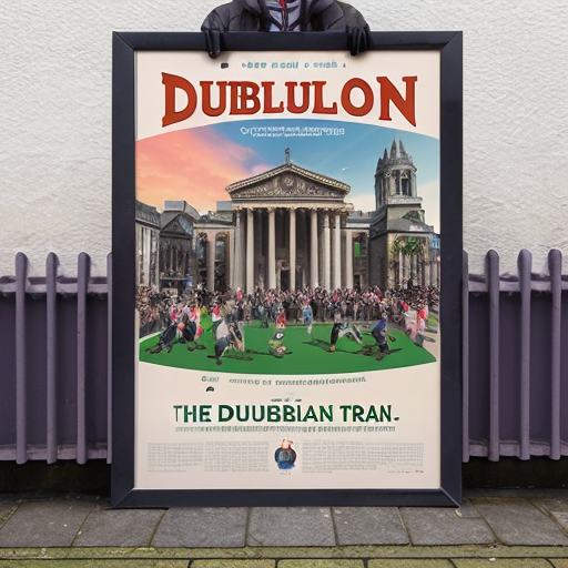 a poster about a school trip to dublin, ireland
