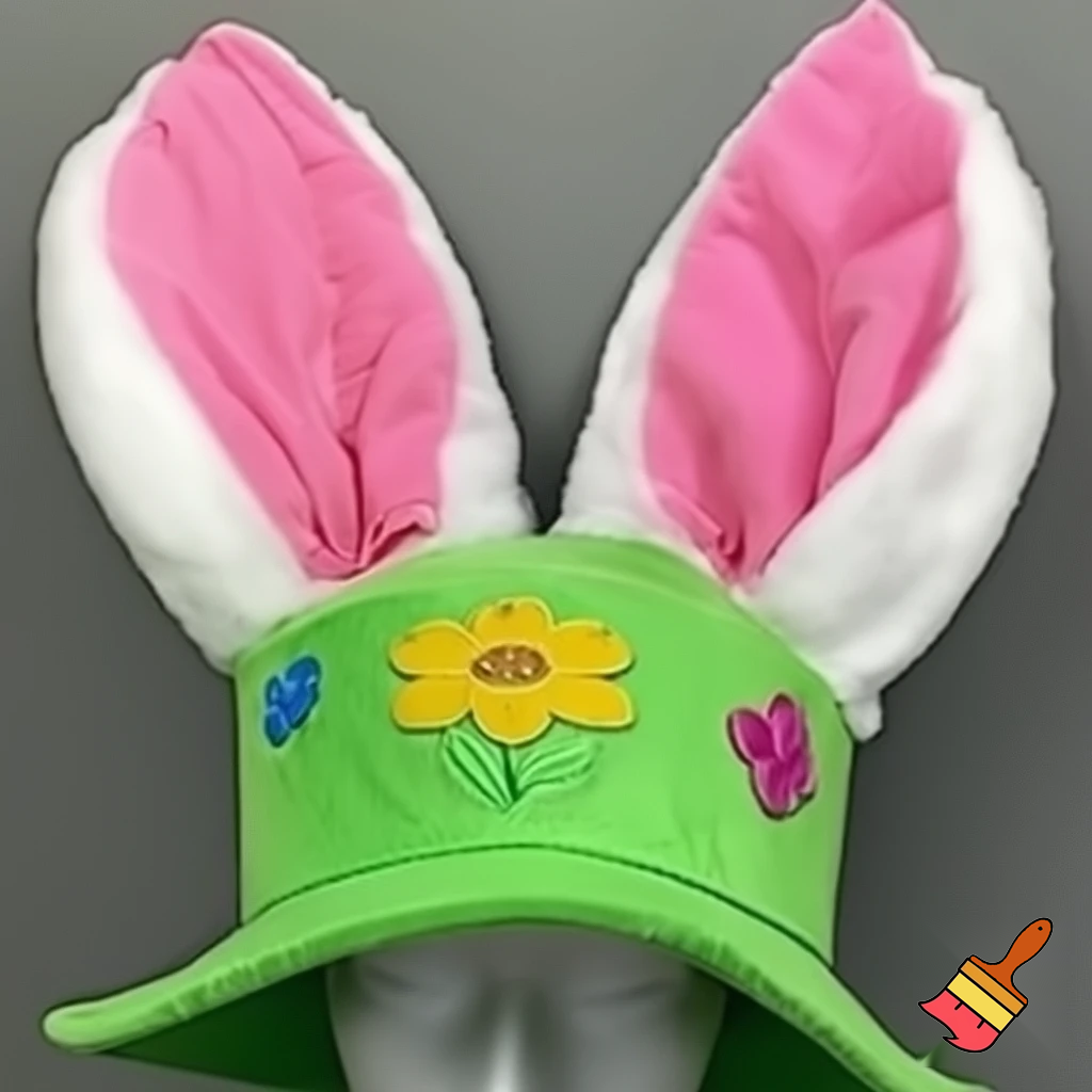 Easter bunny castle mascot top hat costume Easter bunny ears bunny head hat top hat