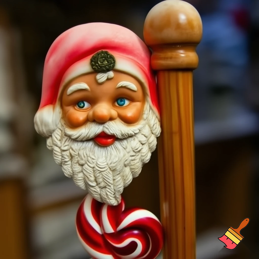 Santa Claus walking stick came lollipop