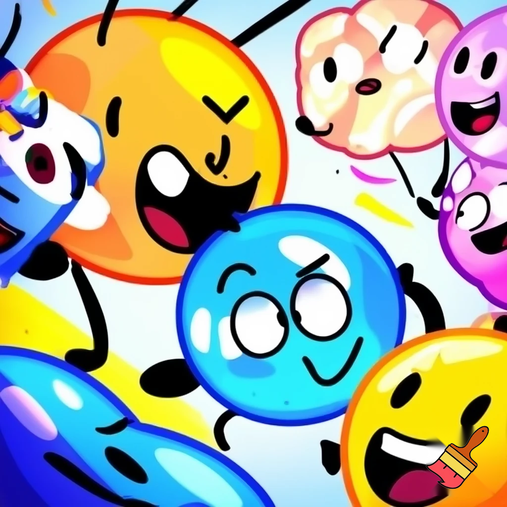 BFDI energetic and playful expression