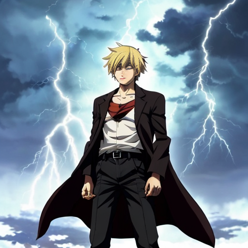 anime charachter REBELLING against WOKE and include ALOT of thunder 
emphasising there stanse on matter
