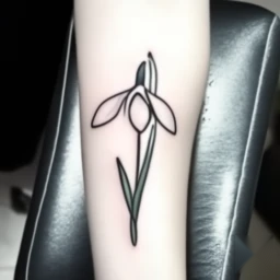 january birth flower tattoo