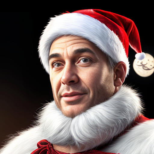 Star and the moon christmas cartoon