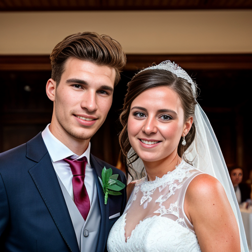 Goretzka and Vanessa at the wedding 