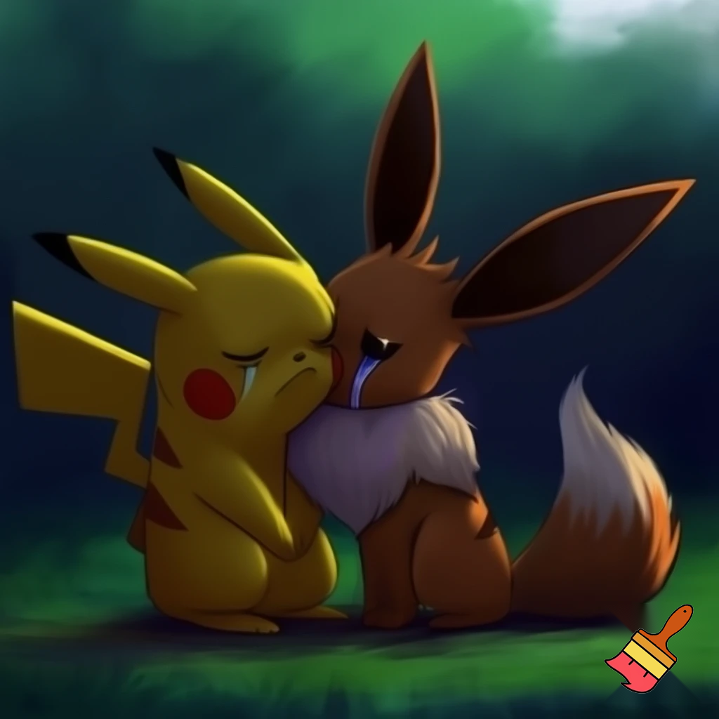 Pokémon Pikachu & Eevee Crying