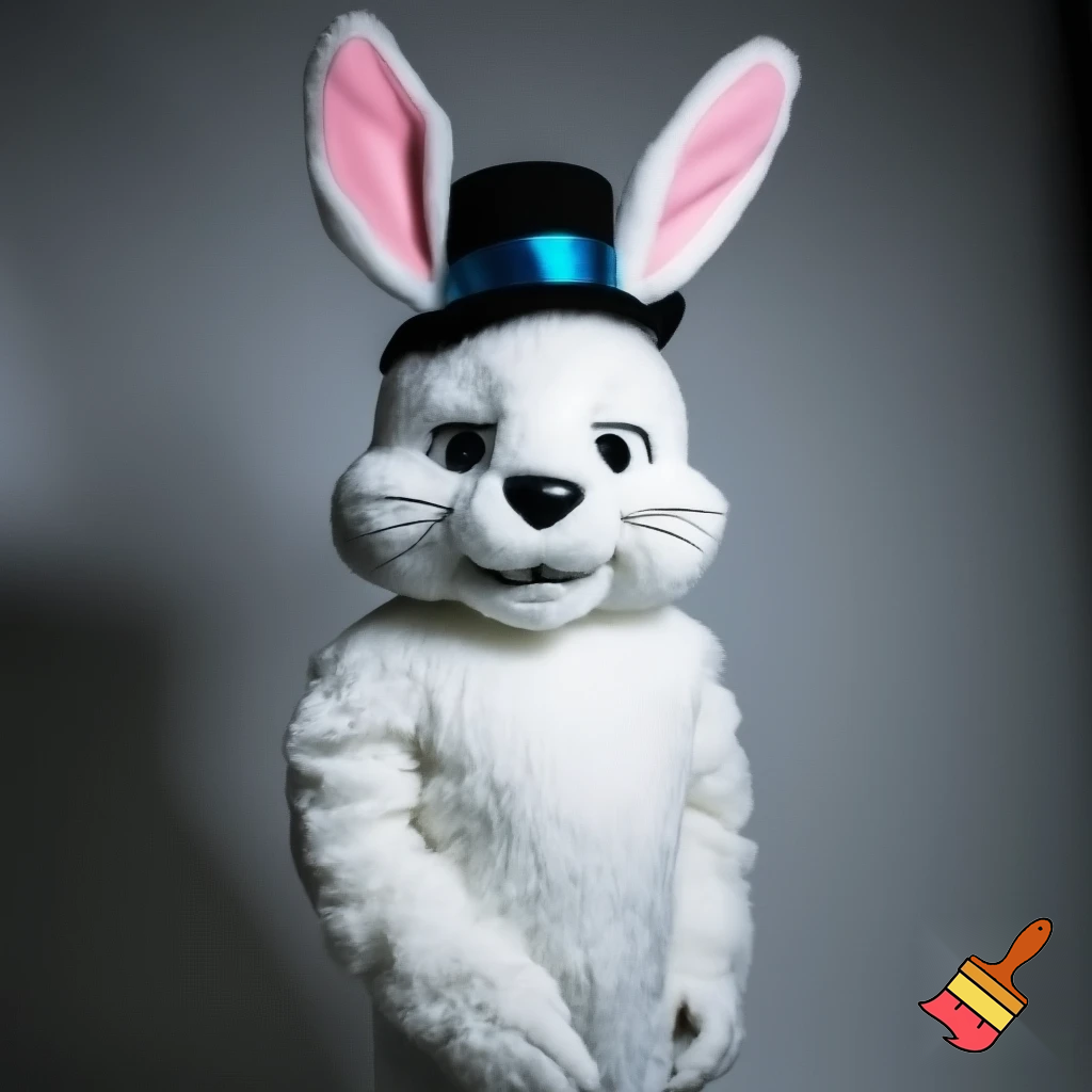 Easter bunny mascot costume top hat special top hat