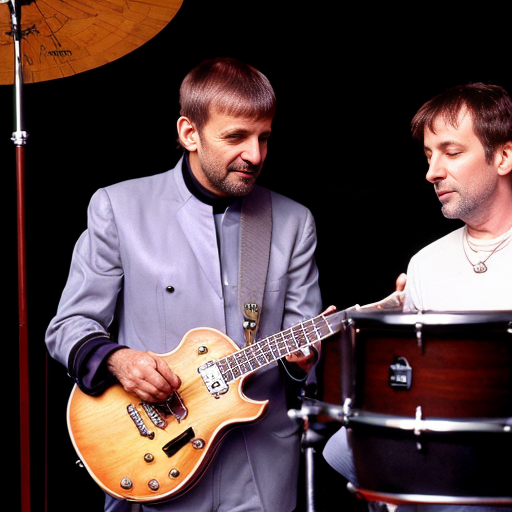 Ringo Starr giving lessons