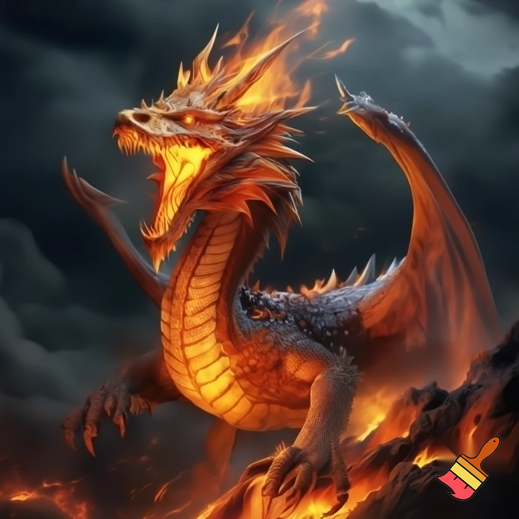 Make a Dinraal dragon from BOTW plaese it is a fire dragon dip shit DO YOUR RESHERCH