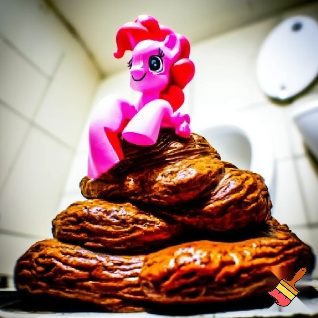  Pinkie pie toilet on poop 
